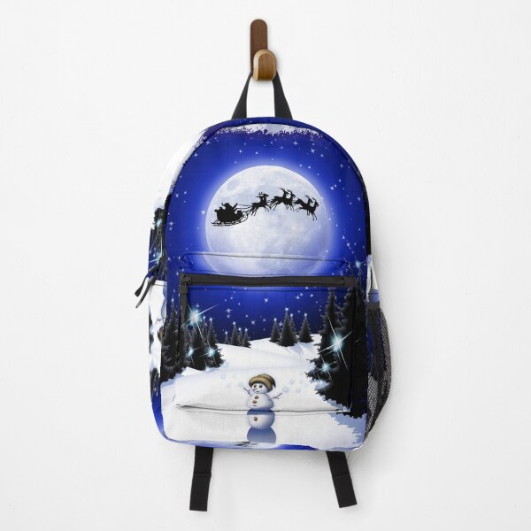 Item preview, Magical Snowman's Christmas Eve on Snowy Silent Mountains designed and sold by BluedarkArt.