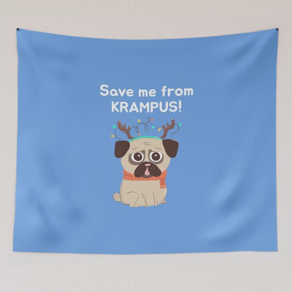 Item preview, Save Me From Krampus! | Merry Christmas Holiday designed and sold by Ainbowz-Artwork.