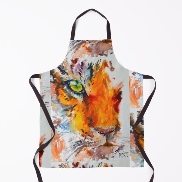 Item preview, Contemporary art green eyes of a tiger expression predator PolinaMurashova varezhkina_polina designed and sold by POLINA MURASHOVA.