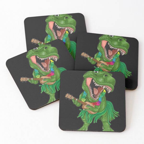 Item preview, Hawaiian T Rex Playing Ukulele Dinosaur Funny Gift designed and sold by Bonifacio07.