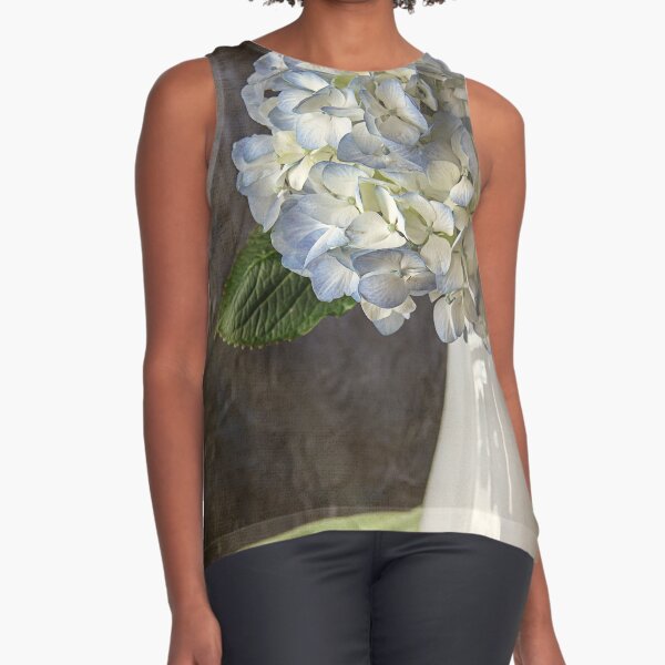Blue Hydrangea Sleeveless Top
