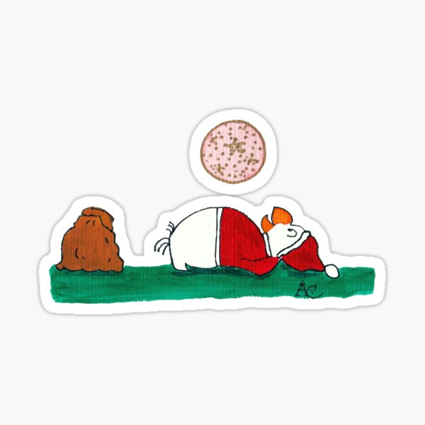 Nikolaus spielt mit einer Weihnachtskugel Sticker