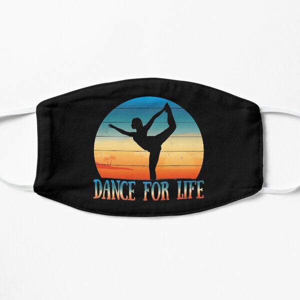 Dance For Life (Vintage Classic Retro Style • Distressed Grunge Look • Proud Dancer) Flat Mask