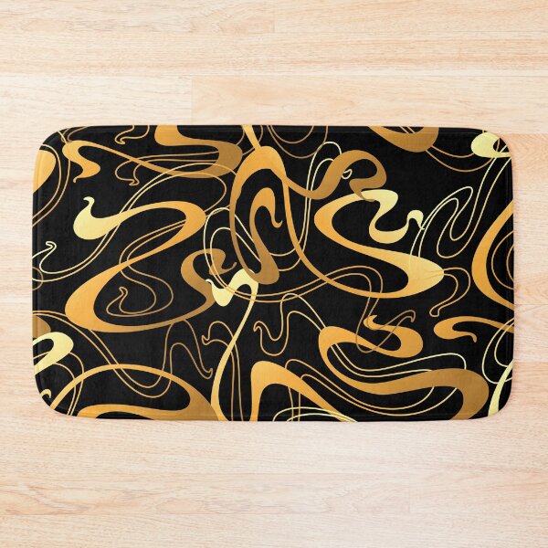 Item preview, Preppy Glam Fashion Black and Gold Swirls designed and sold by IamTrending.