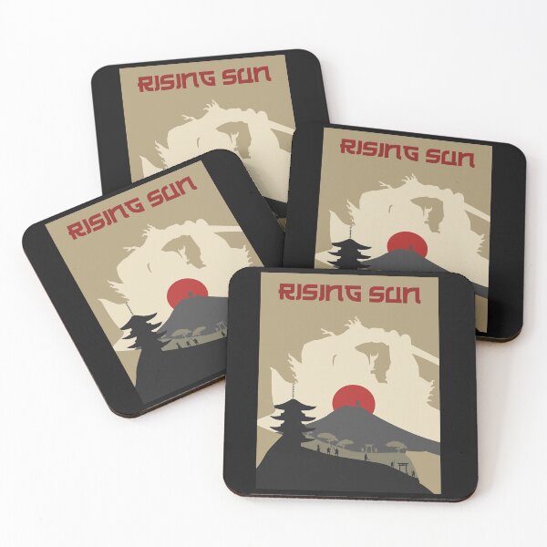 Item preview, Rising Sun Design - Minimalist Silhouette Poster Style - Board Game Art designed and sold by MeepleDesign.