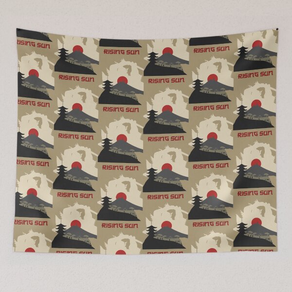 Item preview, Rising Sun Design - Minimalist Silhouette Poster Style - Board Game Art designed and sold by MeepleDesign.