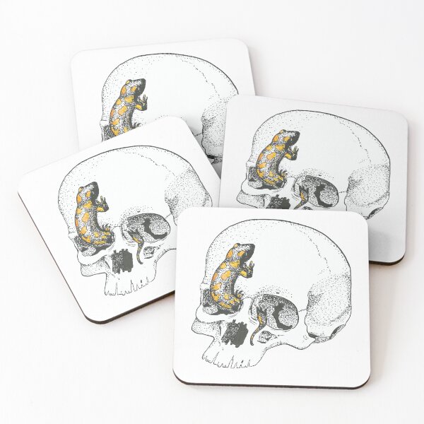Item preview, Salamander and skull designed and sold by Crea-RiBo.