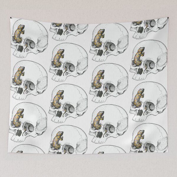 Item preview, Salamander and skull designed and sold by Crea-RiBo.