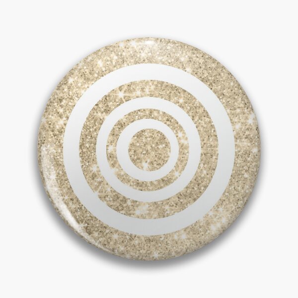 Item preview, Simple, sleek and stylish - party with round sparkly gold glitter target on fresh white designed and sold by Caroline Laursen.