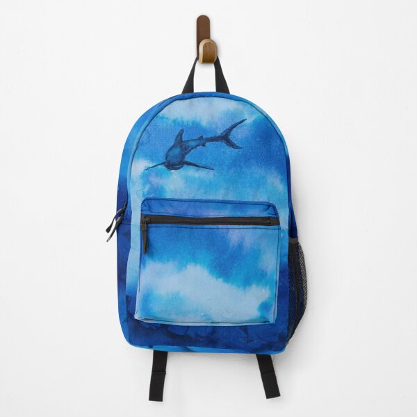 Item preview, Sharks in ink blue designed and sold by Kissart.