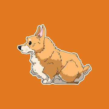 Artwork thumbnail, Fluffy Butt Welsh Corgi Dog by riotpixel