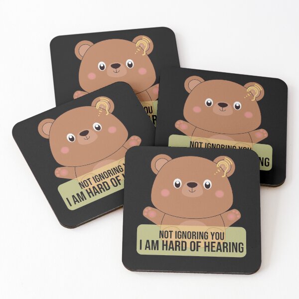 Aperçu de l'œuvre JE NE T'IGNORE PAS - JE SUIS DUR D'ENTENDRE MIGNON OURS EN PELUCHE créée et vendue par Cr1sV.
