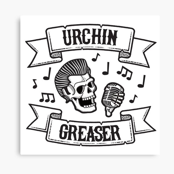 Urchin Greaser Rockabilly Logo Canvas Print