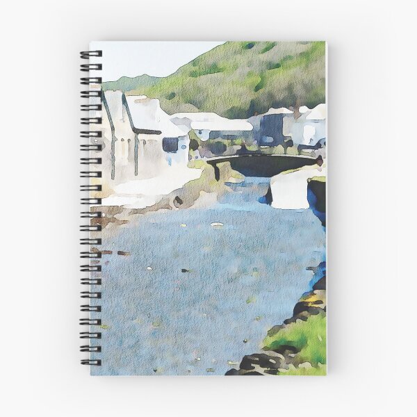 Item preview, Boscastle village in Cornwall England watercolour effect designed and sold by Gerald Waters.