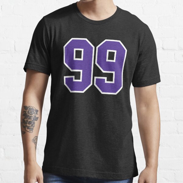 Number 99, grey on black sports jersey number Sticker for Sale by  LoveIsColorful