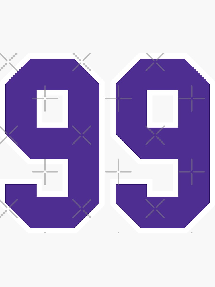 Number 99 Sports Tampa Ninety-Nine Jersey Sticker for Sale by HelloFromAja