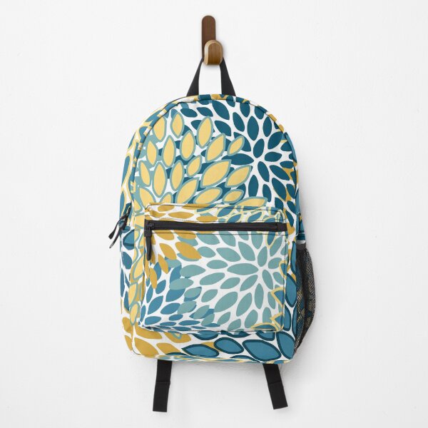 Item preview, Modern Floral Prints, Teal and Yellow designed and sold by meggydesigns.