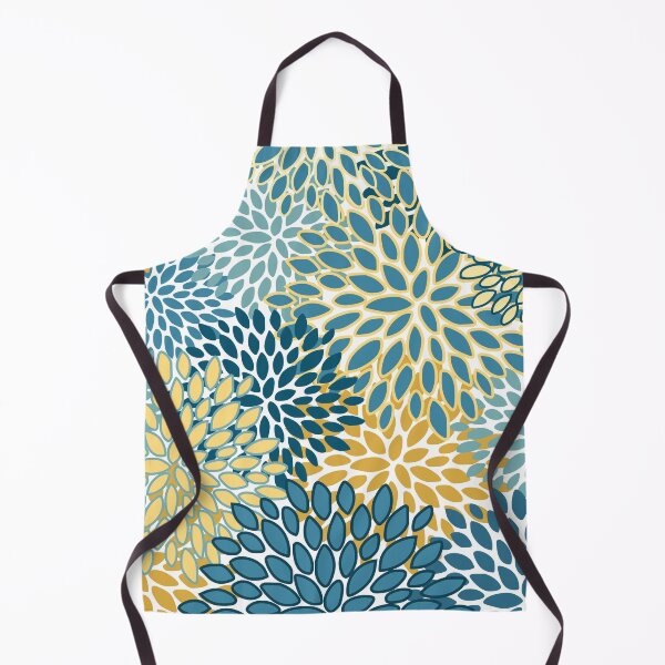 Item preview, Modern Floral Prints, Teal and Yellow designed and sold by meggydesigns.