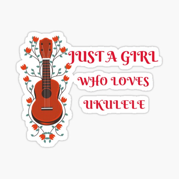 Ukulele Girl Stickers Redbubble