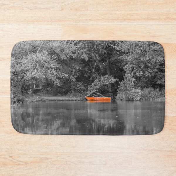Item preview, Orange Boat Waterscape Select Color designed and sold by mljdwhite.