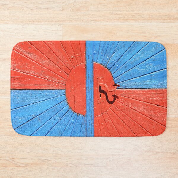 Item preview, red blue door with handle designed and sold by palinta.