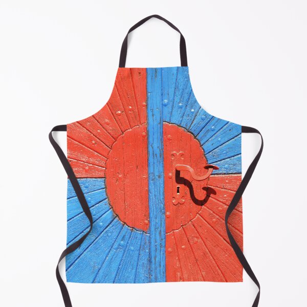 Item preview, red blue door with handle designed and sold by palinta.