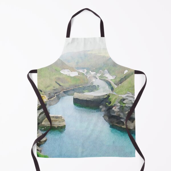 Item preview, Boscastle village in Cornwall England watercolour effect designed and sold by Gerald Waters.