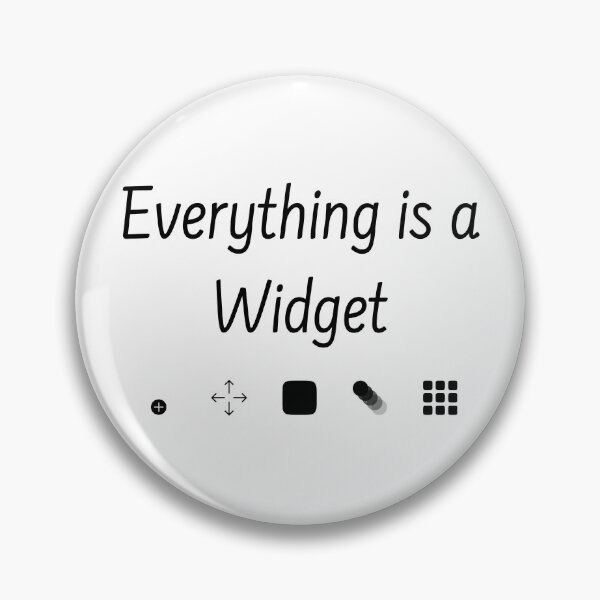 Item preview, Everything is a Widget - Flutter - Black designed and sold by Mechashadow.