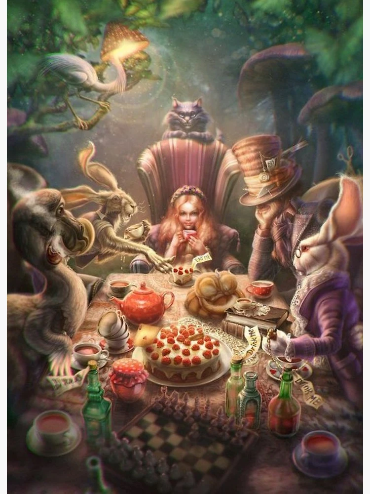 Alice in Wonderland Tea Party, Rare Digital Artwork