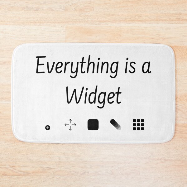 Item preview, Everything is a Widget - Flutter - Black designed and sold by Mechashadow.
