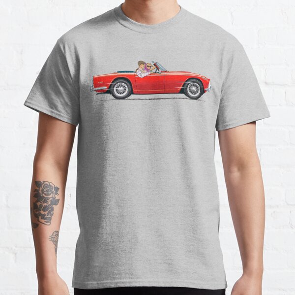 TR5 in Signal Red in right hand drive – with optional wire wheels Classic T-Shirt