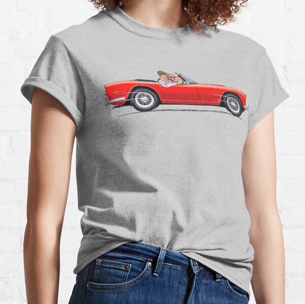 TR5 in Signal Red in right hand drive – with optional wire wheels Classic T-Shirt