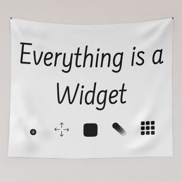 Item preview, Everything is a Widget - Flutter - Black designed and sold by Mechashadow.