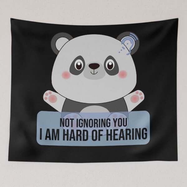 Aperçu de l'œuvre JE NE T'IGNORE PAS - JE SUIS DUR D'ENTENDRE MIGNON OURS PANDA créée et vendue par Cr1sV.