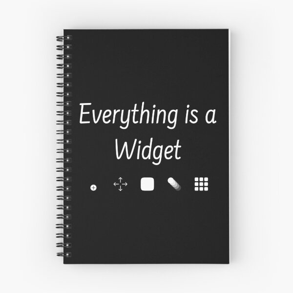 Item preview, Everything is a Widget - Flutter - White designed and sold by Mechashadow.