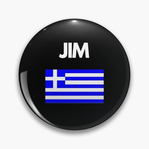 Item preview, Jim Greek Name with Greek Flag Design designed and sold by TheGreekGuy.