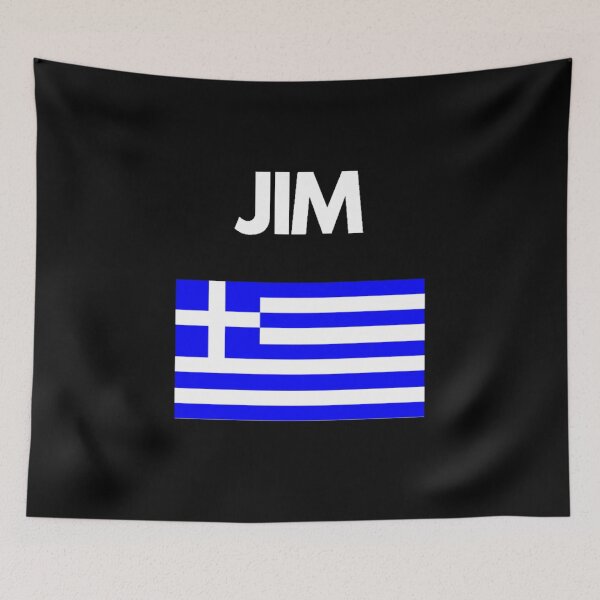 Item preview, Jim Greek Name with Greek Flag Design designed and sold by TheGreekGuy.