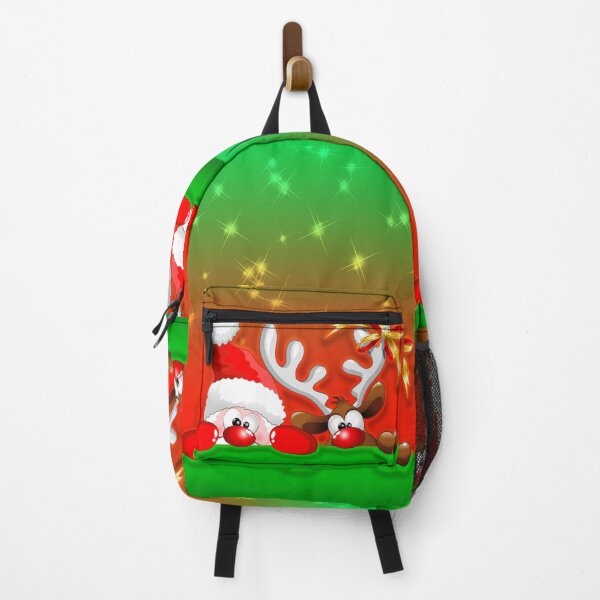 Item preview, Funny Christmas Santa and Reindeer Cartoon designed and sold by BluedarkArt.