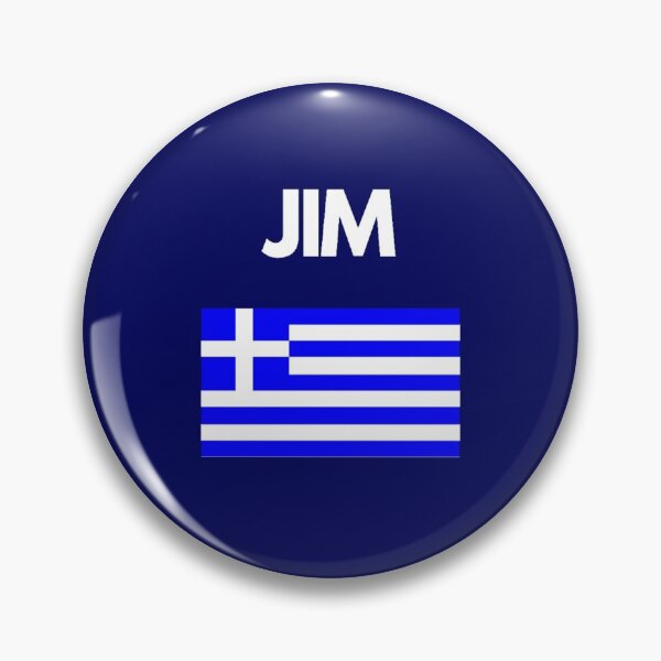 Item preview, Jim Greek Name with Greek Flag Design designed and sold by TheGreekGuy.