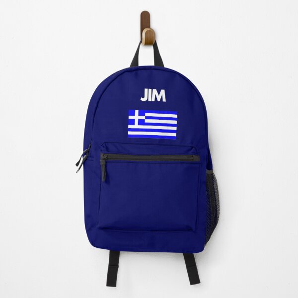 Item preview, Jim Greek Name with Greek Flag Design designed and sold by TheGreekGuy.