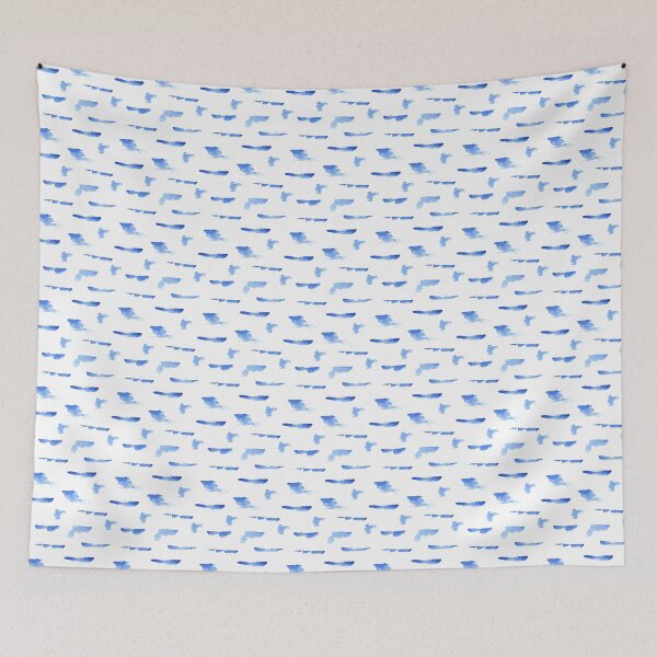 Item preview, Watercolor blue paint strokes  designed and sold by Flowersforbear.