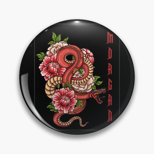 Item preview, ▶ ️ ▶ ️ SNAKE AND ROSES ◀ ️ JAPANESE ART designed and sold by KHAOTICSHOP.
