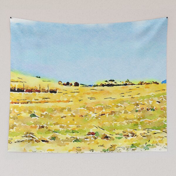 Item preview, Borrello: agricultural landscape with hay bales designed and sold by Giuseppe Cocco.