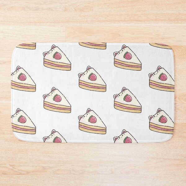 Item preview, Strawberry Shortcake with Pink Strawberry Topping Cat Foodie designed and sold by akaimochi.