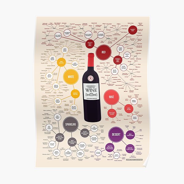 TYPES OF WINE Poster
