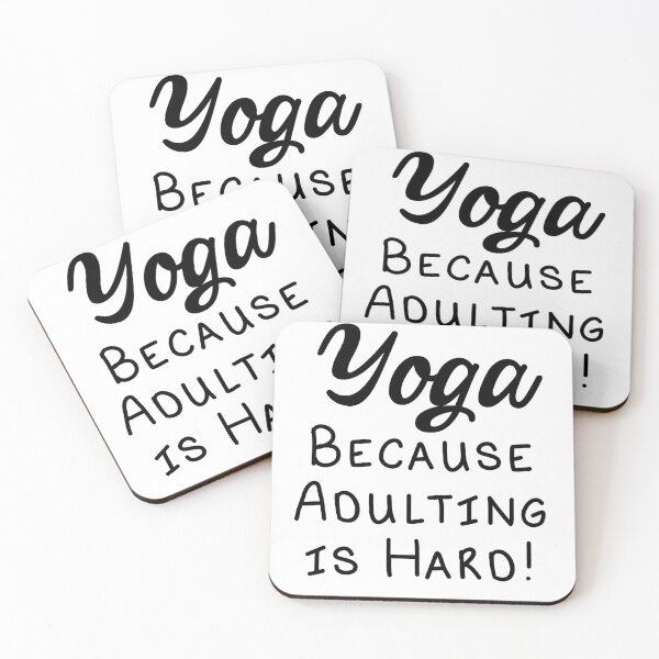 Item preview, Yoga - Because Adulting is Hard! designed and sold by LovenLaughter.