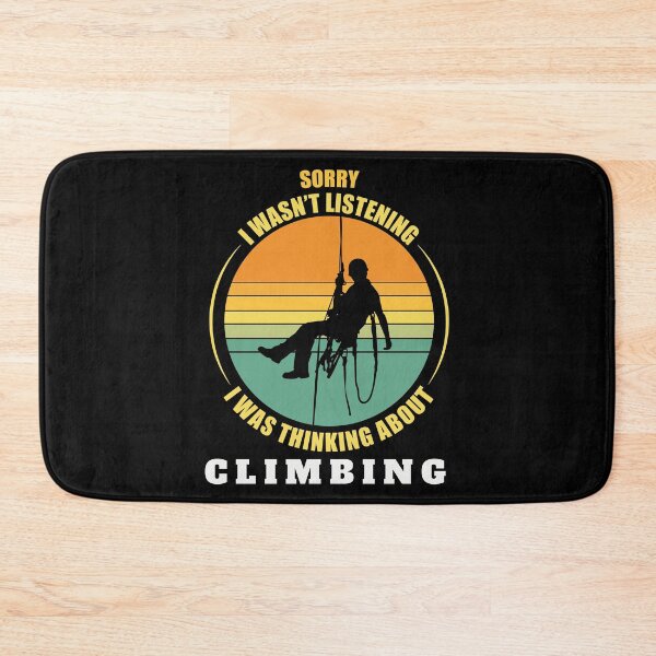 Item preview, Climbing Vintage Sunset Silhouette, I was thinking about Climbing, Climber Gift  designed and sold by OdmiDesign.