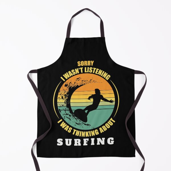 Item preview, Surfing Vintage Sunset Silhouette, I was thinking about Surfing, Surfer Gift designed and sold by OdmiDesign.