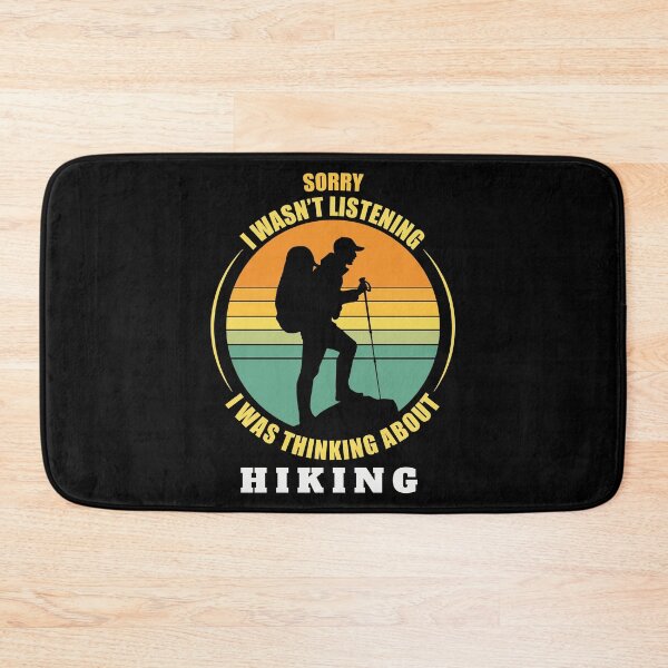 Item preview, Hiking Vintage Sunset Silhouette, I was thinking about Hiking, hiker gift designed and sold by OdmiDesign.
