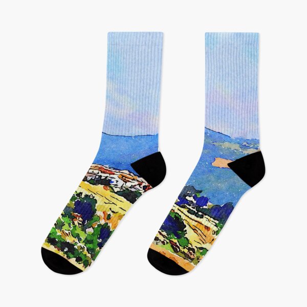 Item preview, Borrello: agricultural landscape with village, mountains and pink clouds designed and sold by Giuseppe Cocco.